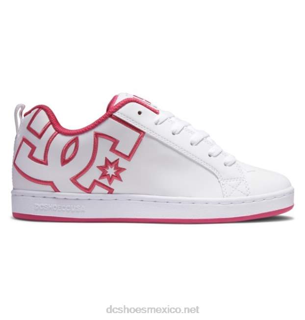 DC Shoes zapatos de corte graffik para mujer VGJFD4459 blanco/rosa loco