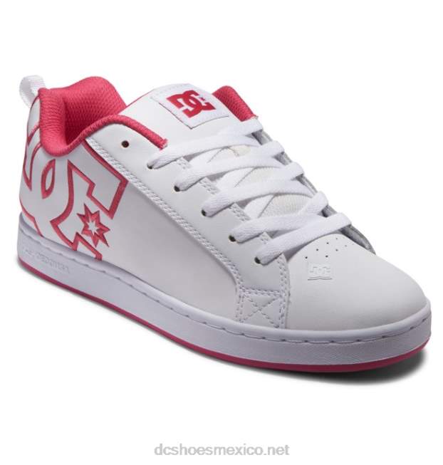 DC Shoes zapatos de corte graffik para mujer VGJFD4459 blanco/rosa loco