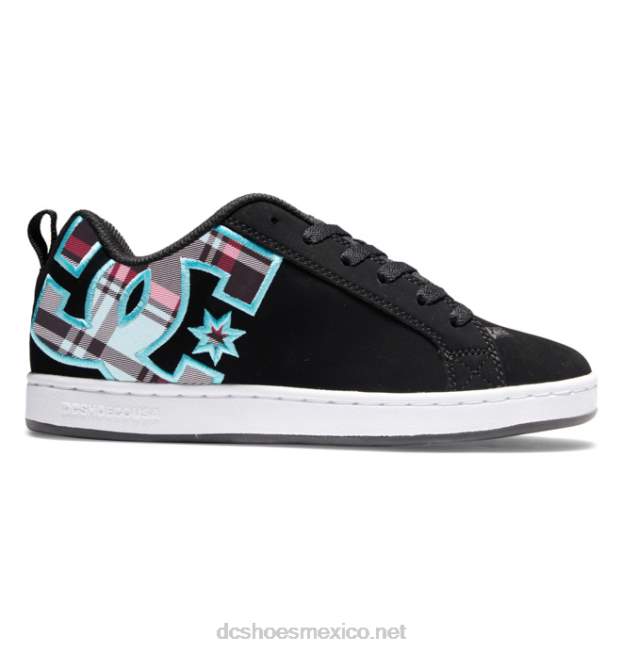 DC Shoes zapatos de corte graffik para mujer VGJFD4460 cuadros negros/c azules