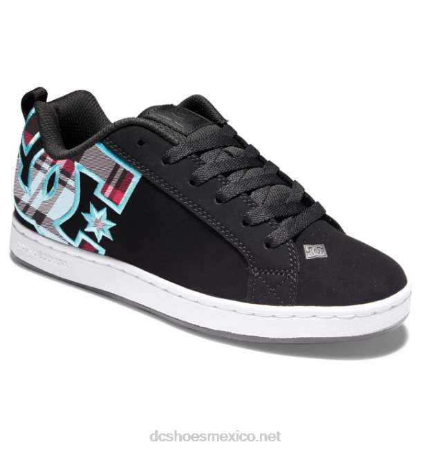 DC Shoes zapatos de corte graffik para mujer VGJFD4460 cuadros negros/c azules