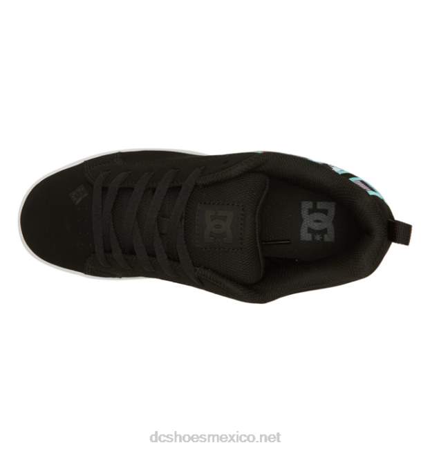 DC Shoes zapatos de corte graffik para mujer VGJFD4460 cuadros negros/c azules