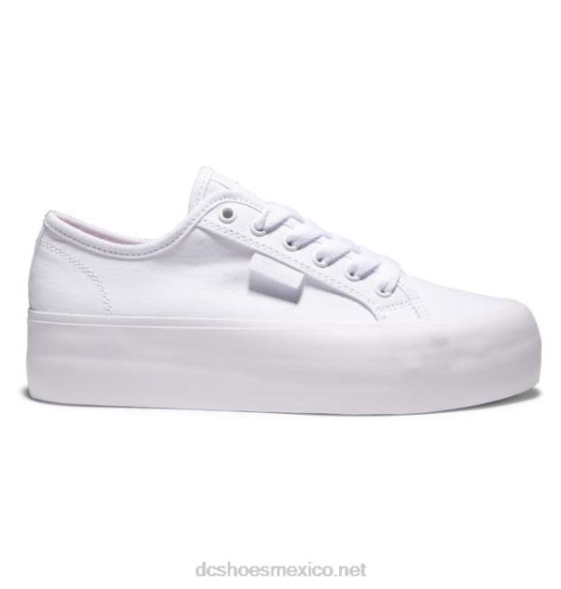 DC Shoes plataforma manual - zapatos de plataforma plana para mujeres VGJFD4473 blanco