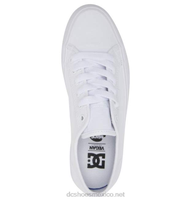 DC Shoes plataforma manual - zapatos de plataforma plana para mujeres VGJFD4473 blanco