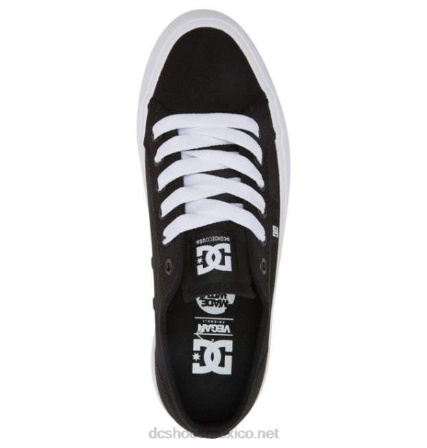 DC Shoes plataforma manual - zapatos de plataforma plana para mujeres VGJFD4474 blanco negro