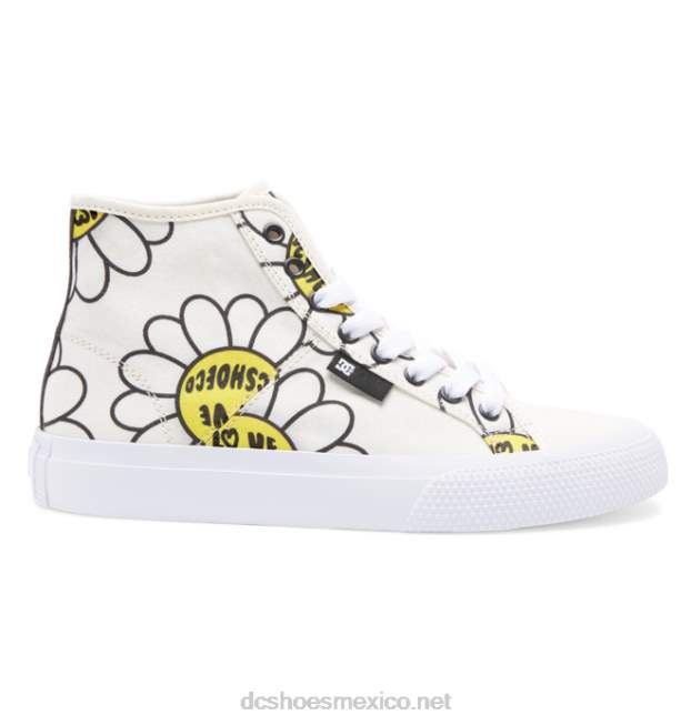 DC Shoes zapatos de lona altos manuales hi para mujer VGJFD4470 blanco/negro/flor