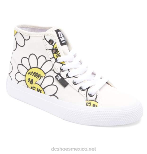 DC Shoes zapatos de lona altos manuales hi para mujer VGJFD4470 blanco/negro/flor
