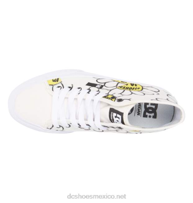 DC Shoes zapatos de lona altos manuales hi para mujer VGJFD4470 blanco/negro/flor
