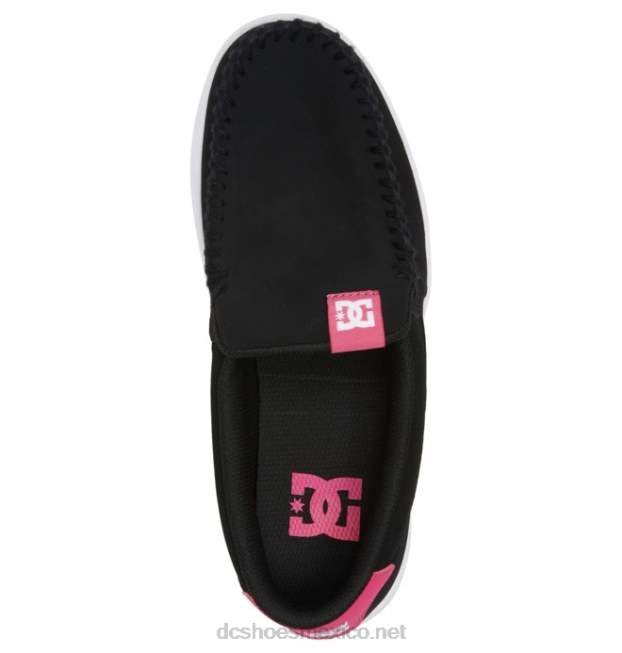 DC Shoes zapatos sin cordones de villano para mujer VGJFD4432 negro/rosa loco