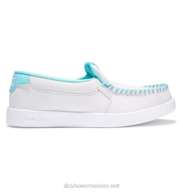 DC Shoes zapatos sin cordones de villano para mujer VGJFD4435 Verde gris