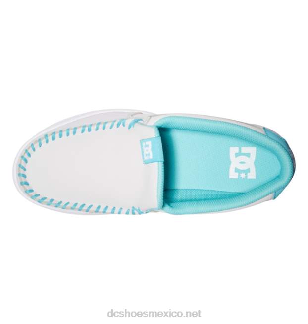 DC Shoes zapatos sin cordones de villano para mujer VGJFD4435 Verde gris