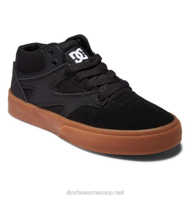 DC Shoes zapatos de caña media para niños kalis vulc mid VGJFD4515 negro/goma
