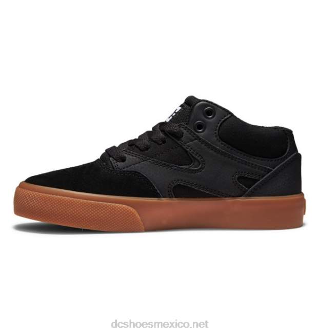 DC Shoes zapatos de caña media para niños kalis vulc mid VGJFD4515 negro/goma