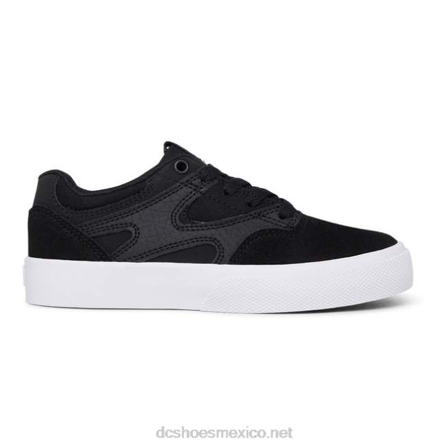 DC Shoes zapatos kalis vulc para niños VGJFD4557 blanco negro
