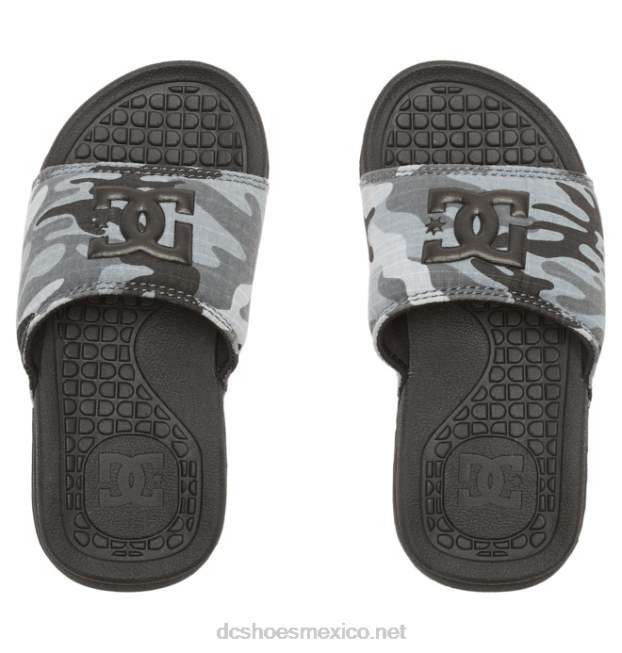 DC Shoes bolsa - sandalias para niños VGJFD4525 camuflaje gris