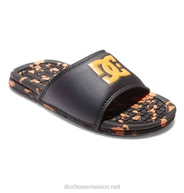 DC Shoes bolsa - sandalias para niños VGJFD4548 negro/naranja