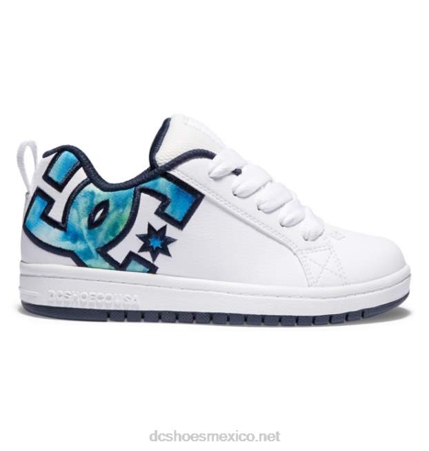 DC Shoes zapatos de salón para niños con graffik VGJFD4532 blanco/azul/verde