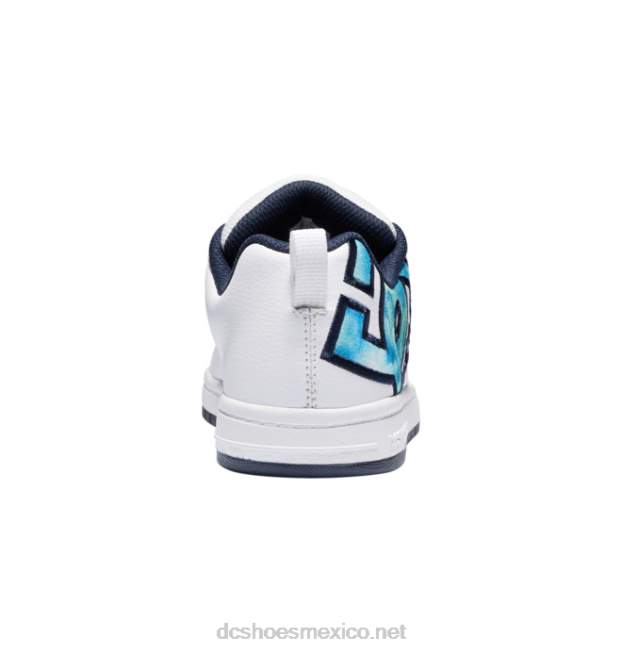 DC Shoes zapatos de salón para niños con graffik VGJFD4532 blanco/azul/verde