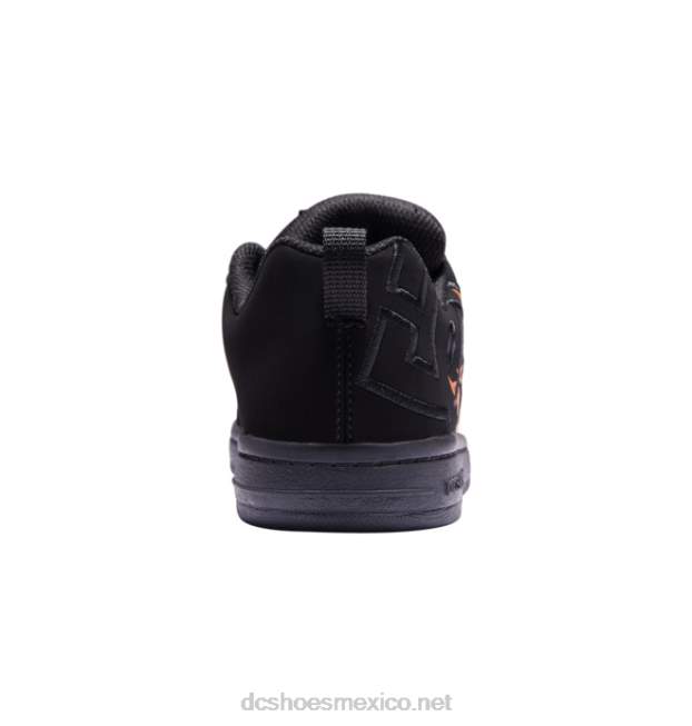 DC Shoes zapatos de salón para niños con graffik VGJFD4535 negro/llamas