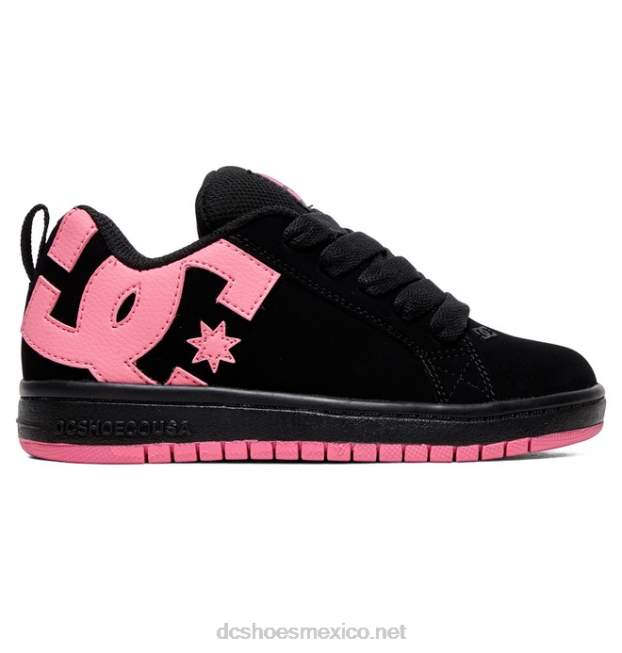 DC Shoes zapatos de salón para niños con graffik VGJFD4537 negro/rosa