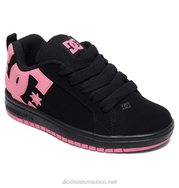 DC Shoes zapatos de salón para niños con graffik VGJFD4537 negro/rosa