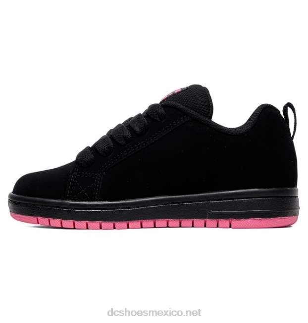 DC Shoes zapatos de salón para niños con graffik VGJFD4537 negro/rosa