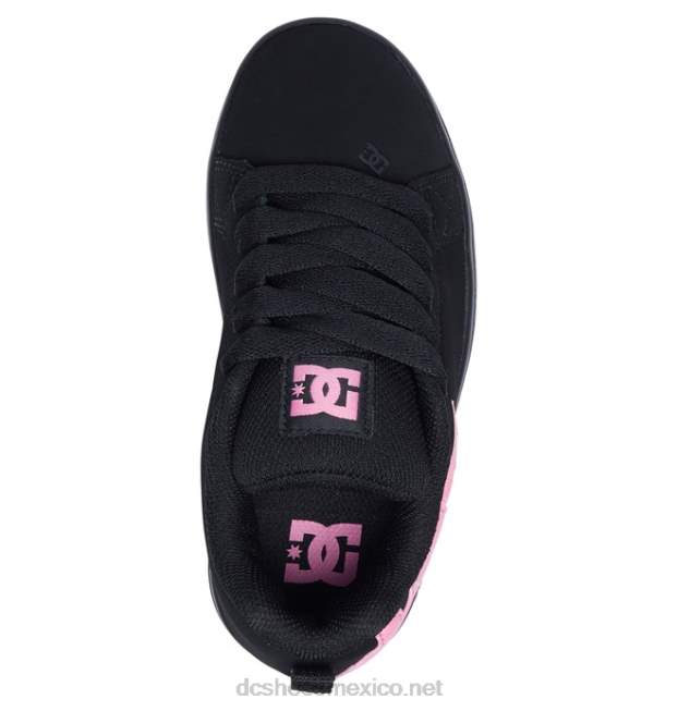 DC Shoes zapatos de salón para niños con graffik VGJFD4537 negro/rosa