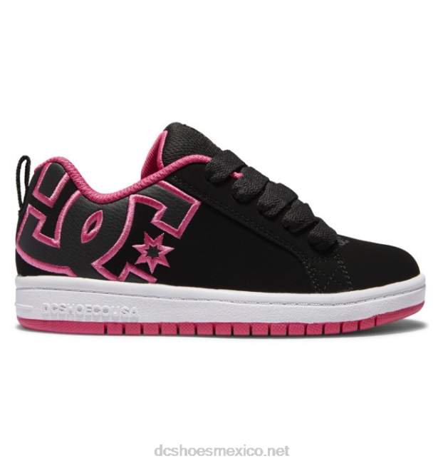 DC Shoes zapatos de salón para niños con graffik VGJFD4544 plantilla negra/rosa