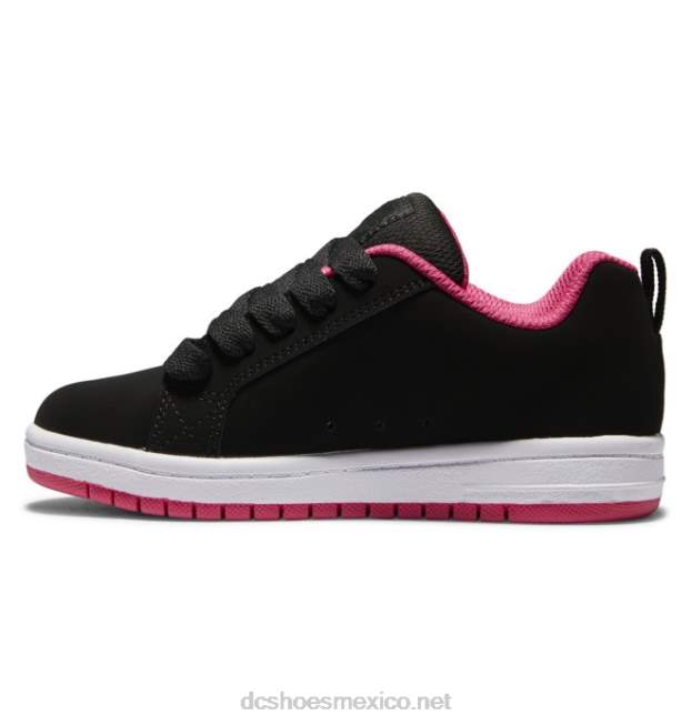 DC Shoes zapatos de salón para niños con graffik VGJFD4544 plantilla negra/rosa
