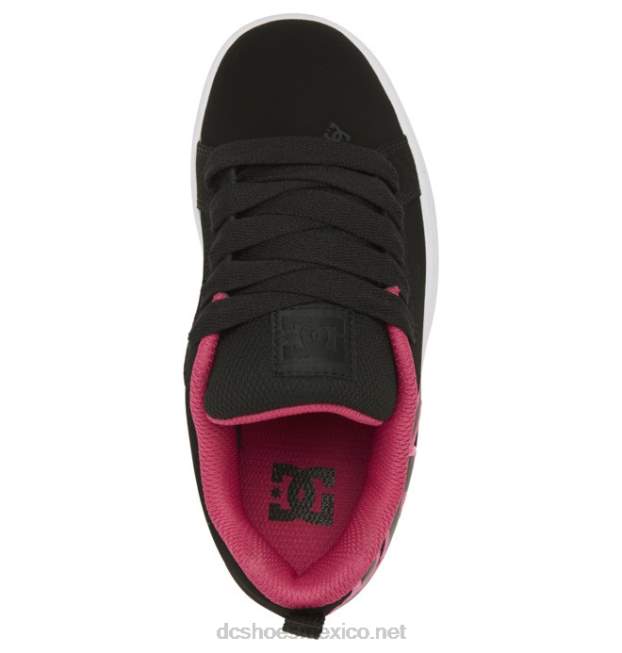 DC Shoes zapatos de salón para niños con graffik VGJFD4544 plantilla negra/rosa