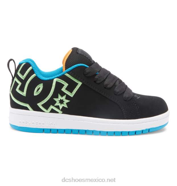 DC Shoes zapatos de salón para niños con graffik VGJFD4550 negro/blanco/verde