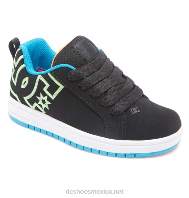 DC Shoes zapatos de salón para niños con graffik VGJFD4550 negro/blanco/verde