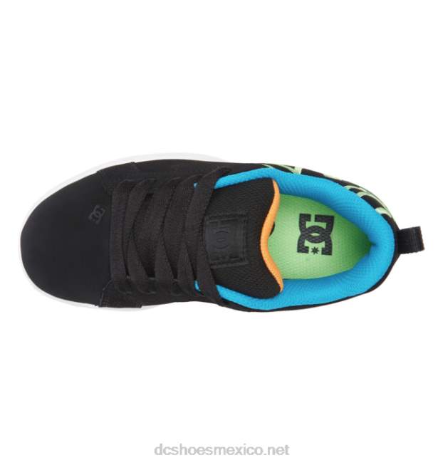 DC Shoes zapatos de salón para niños con graffik VGJFD4550 negro/blanco/verde