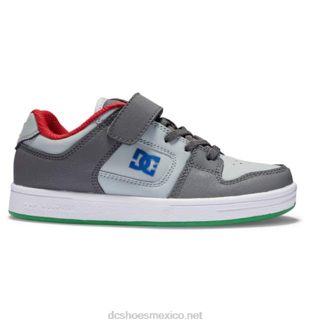 DC Shoes zapatos manteca 4 niños cordones elasticos VGJFD4508 gris azul