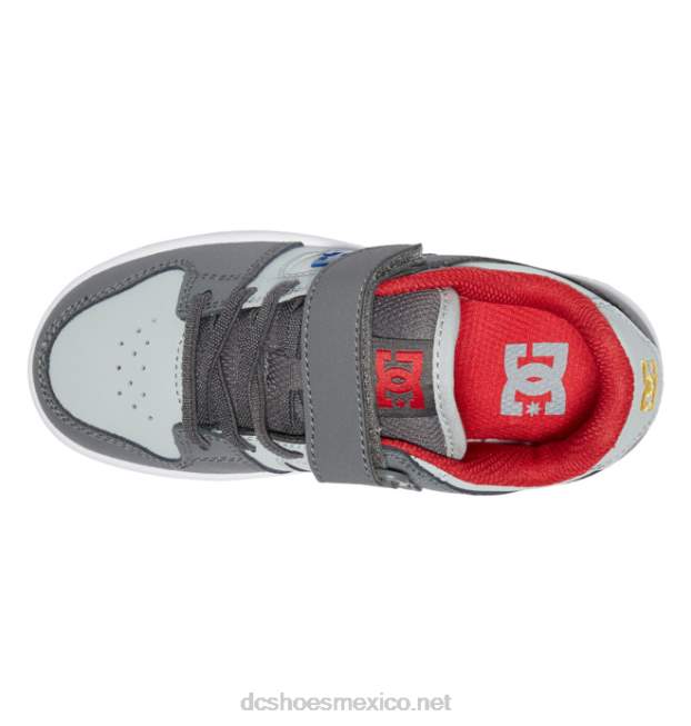 DC Shoes zapatos manteca 4 niños cordones elasticos VGJFD4508 gris azul