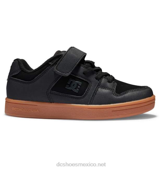 DC Shoes zapatos manteca 4 niños cordones elasticos VGJFD4511 blanco negro