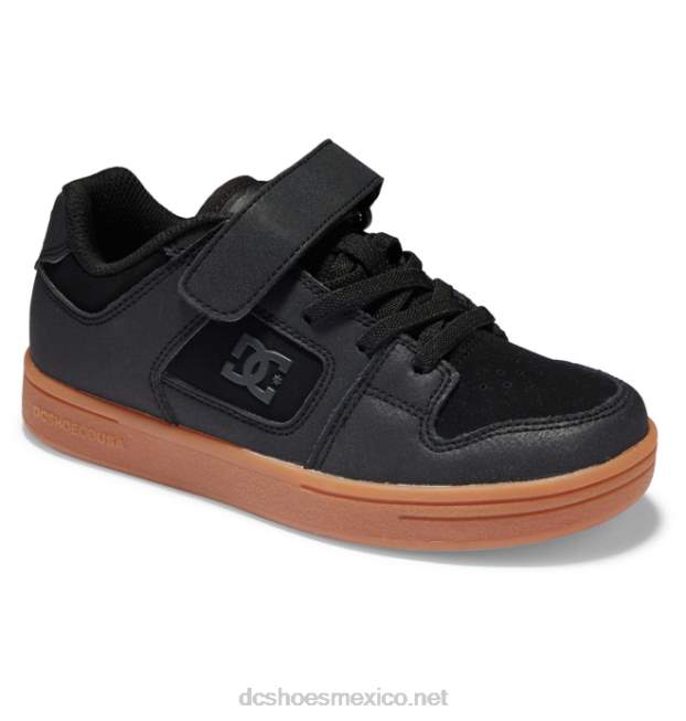 DC Shoes zapatos manteca 4 niños cordones elasticos VGJFD4511 blanco negro