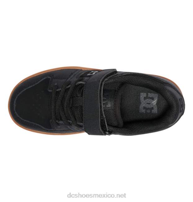 DC Shoes zapatos manteca 4 niños cordones elasticos VGJFD4511 blanco negro