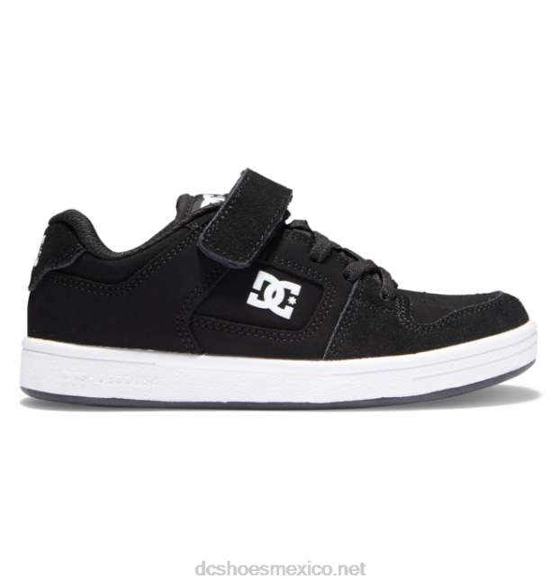 DC Shoes zapatos manteca 4 niños cordones elasticos VGJFD4554 blanco negro