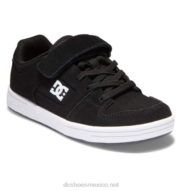 DC Shoes zapatos manteca 4 niños cordones elasticos VGJFD4554 blanco negro