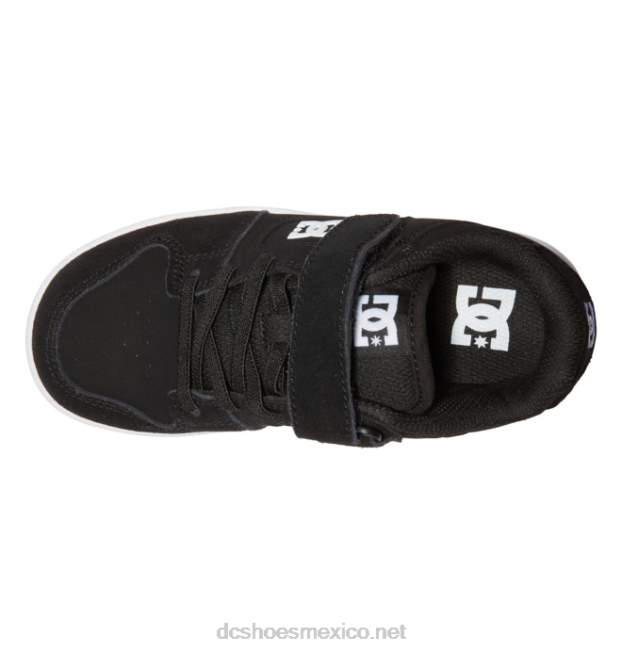 DC Shoes zapatos manteca 4 niños cordones elasticos VGJFD4554 blanco negro