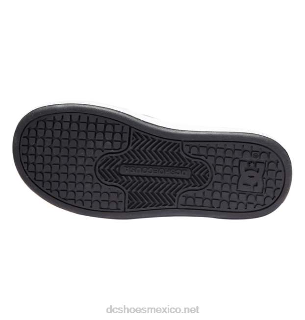 DC Shoes zapatos manteca 4 niños cordones elasticos VGJFD4554 blanco negro