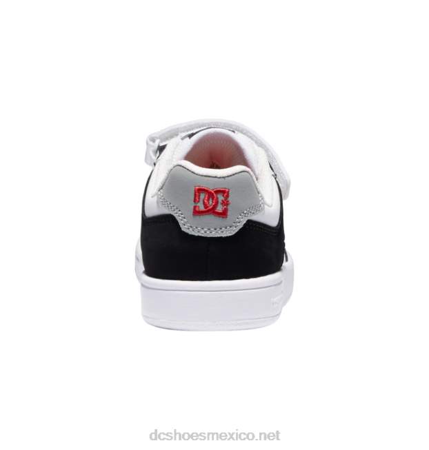 DC Shoes zapatos manteca 4 niños cordones elasticos VGJFD4562 negro/blanco/rojo