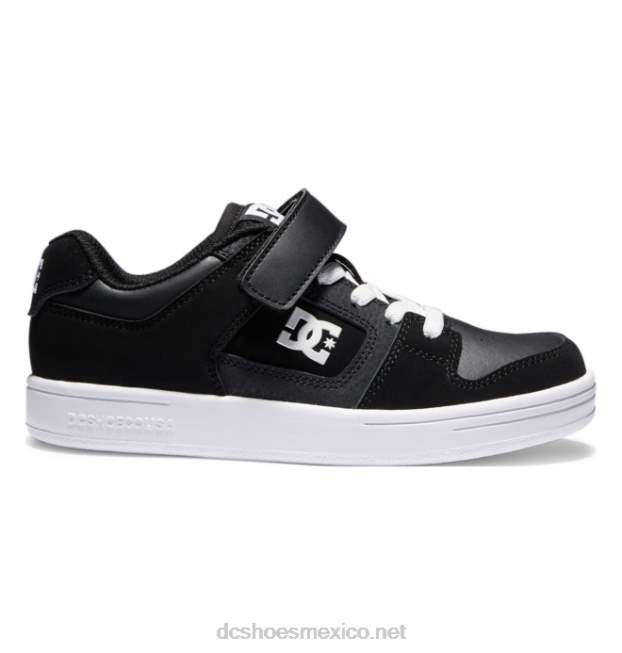 DC Shoes zapatos manteca 4 niños cordones elasticos VGJFD4572 blanco negro