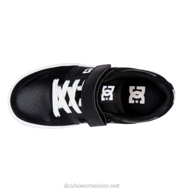 DC Shoes zapatos manteca 4 niños cordones elasticos VGJFD4572 blanco negro