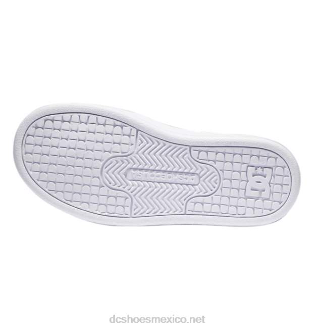 DC Shoes zapatos manteca 4 niños cordones elasticos VGJFD4572 blanco negro