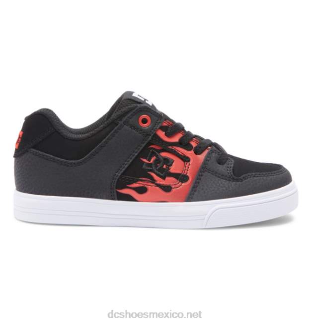 DC Shoes pure elastic - zapatillas sin cordones para niños VGJFD4555 rojo/gris