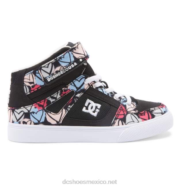 DC Shoes pure hi ev - zapatos altos para niñas VGJFD4531 negro/multi
