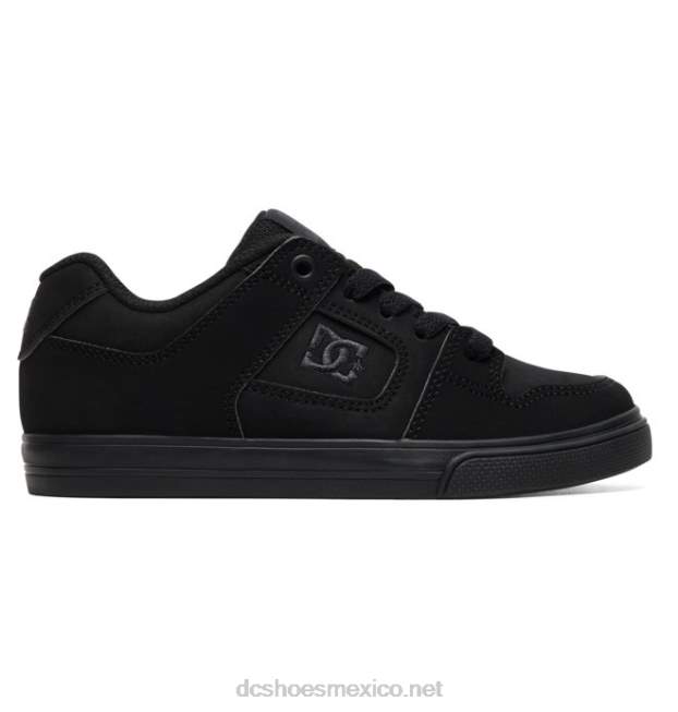 DC Shoes puro - zapatos para niños VGJFD4540 negro/negro pirata