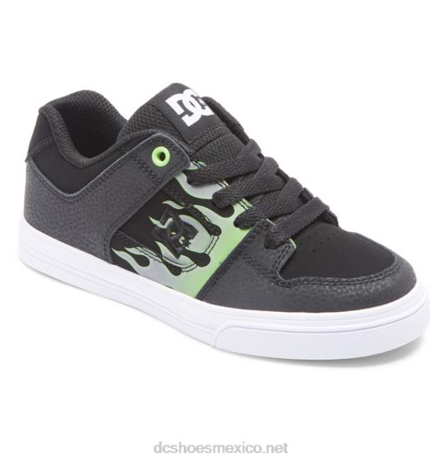 DC Shoes puro - zapatos para niños VGJFD4561 negro/gris/verde