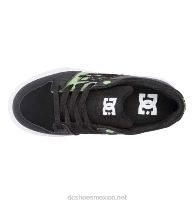 DC Shoes puro - zapatos para niños VGJFD4561 negro/gris/verde